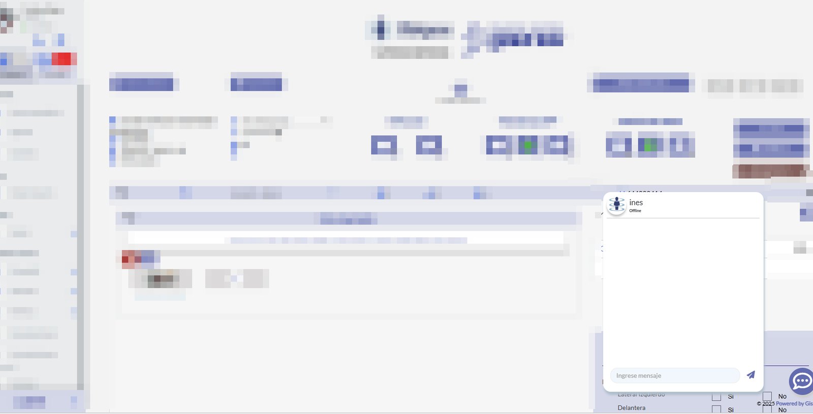 Chat online dentro del expediente de Ubiquos
