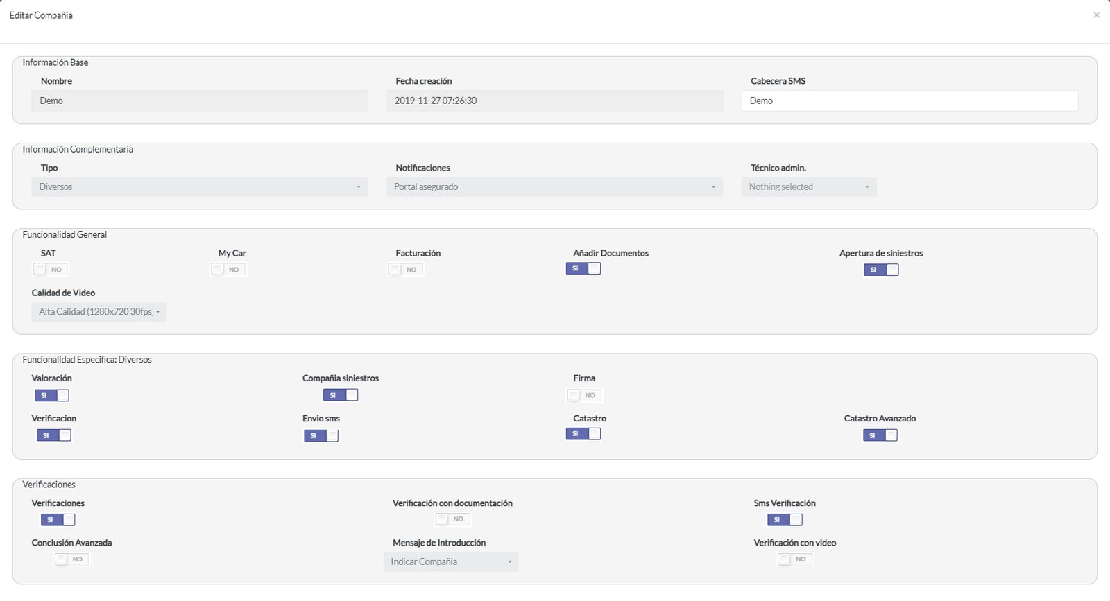 Configuración de perfiles y permisos en Ubiquos