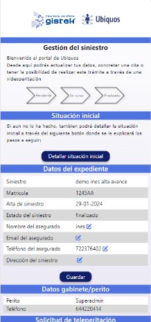 Gestión del siniestro desde el portal del asegurado